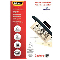 Пленка-пакет для ламинирования Fellowes 216x303 мм (А4) 125 мкм глянцевая (25 штук в упаковке)