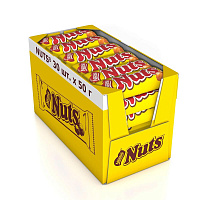 Шоколадные батончики Nuts (30 штук по 50 г)