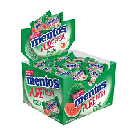 Жевательная резинка Mentos Pure Fruit Арбуз (100 штук в упаковке)