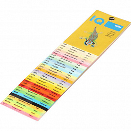 Бумага цветная для печати IQ Color желтая интенсив CY39 (A4, 80 г/кв.м, 100 листов)