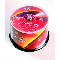 Диск CD-R VS 0.7 ГБ 52x cake box VSCDRCB5001 (50 штук в упаковке)