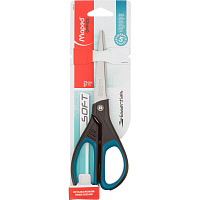 Ножницы 210 мм Maped Essentials soft с пластиковыми прорезиненными симметричными ручками черного/синего цвета 468310
