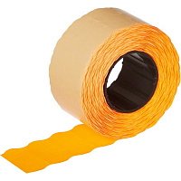 Этикет-лента волна оранжевая 26х12 мм стандарт (10 рулонов по 1000 этикеток)