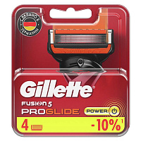 Сменные кассеты для бритья Gillette Fusion ProGlide Power (4 штуки в упаковке)