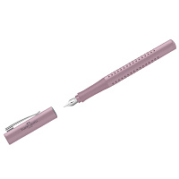 Ручка перьевая Faber-Castell "Grip 2010" синяя, М=0,75мм, трехгран., дымчато-розовый корпус
