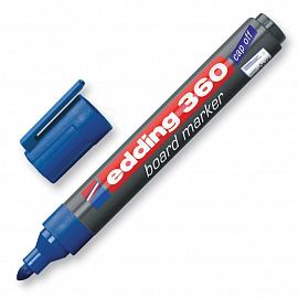 Маркер для белых досок Edding e-360/3 синий (толщина линии 1.5-3 мм) круглый наконечник
