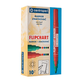 Маркер для флипчартов Centropen "8550" синий, пулевидный, 2,5мм