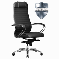 Кресло офисное МЕТТА "SAMURAI" KL-1.04, экокожа, черное