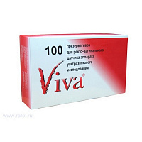 Презервативы для УЗИ VIVA, комплект 100 шт., без накопителя, гладкие, без смазки, 210х28 мм, 108020021