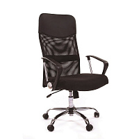 Кресло для руководителя Chairman 610 черное (искусственная кожа/сетка/ткань, металл)