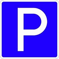 Дорожный знак 6.4 парковочное место (с СОП, металлический)