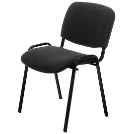 Стул офисный Easy Chair Изо темно-серый (ткань, металл черный)