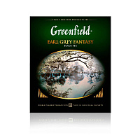 Чай GREENFIELD "Earl Grey Fantasy" черный с бергамотом и цитрусом, 100 пакетиков в конвертах по 2 г, 0584-09