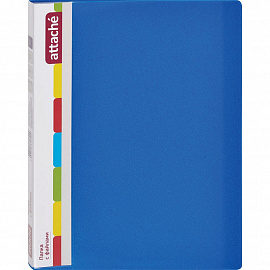 Папка файловая на 30 файлов Attache A4 15 мм синяя (толщина обложки 0.7 мм)
