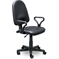 Кресло офисное Prestige черное (искусственная кожа, пластик)
