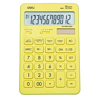 Калькулятор настольный Deli Touch EM01551 12-разрядный желтый 175x108x15 мм