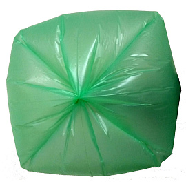 Мешки для мусора на 60 л Luscan зеленые (ПНД, 10 мкм, в рулоне 30 штук, 58х68 см)