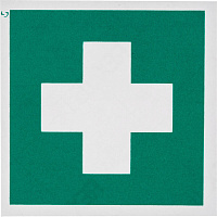 Знак безопасности Аптечка первой медицинской помощи EC01 (200х200 мм, пленка ПВХ)