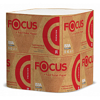 Бумага туалетная листовая Focus Premium 2-слойная 30 пачек по 250 листов (артикул производителя 5049979)