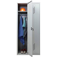 Шкаф для одежды металлический Практик Стандарт LS-21-80 (серый, 813х500х1830 мм)