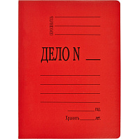 Скоросшиватель картонный Attache Дело № А4 до 200 листов красный (плотность 360 г/кв.м)