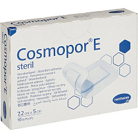 Пластырь-повязка Cosmopor E стерильная послеоперационная 7.2х5 см (10 штук в упаковке)