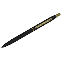 Ручка шариковая Luxor "Sterling" синяя, 1,0мм, корпус черный/золото, кнопочный механизм фото Ручка шариковая Luxor "Sterling" синяя, 1,0мм, корпус черный/золото, кнопочный механизм