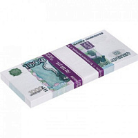 Деньги шуточные "1000 рублей", упаковка с европодвесом, AD0000114