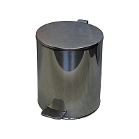 Ведро для мусора с педалью 15 л нержавеющая сталь хром (25х33 см)