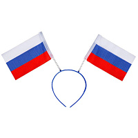 Флаг ободок Веселая затея Россия Триколор 23х31 см