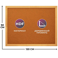 Доска 90х120 см Attache Economy HDF деревянная рама