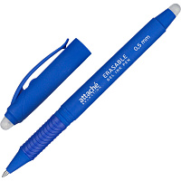 Ручка гелевая Attache Selection стираемая, 0,5мм, soft touch, синий