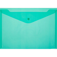 Папка-конверт на кнопке Attache 330x240 мм зеленая 180 мкм (10 штук в упаковке)