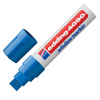 Маркер меловой Edding E-4090/003 синий (толщина линии 15 мм, прямоугольный наконечник)