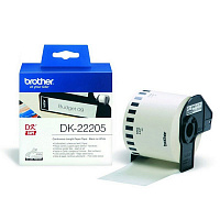 Картридж для принтера этикеток Brother DK22205 (62 мм x 30 м, цвет ленты белый, шрифт черный)