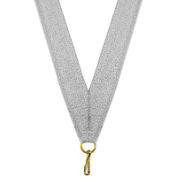 Лента для медалей серебристая (ширина 24 мм)