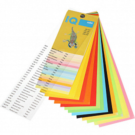 Бумага цветная для печати IQ Color 5 цветов интенсив RB02 (A4, 80 г/кв.м, 250 листов)