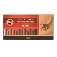 Пастель сухая Koh-I-Noor Toison Dor Soft 8522 круглая 12 цветов