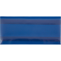 Карман для маркировки самоклеющийся горизонтальный синий 150 x 67 мм (10 штук в упаковке)