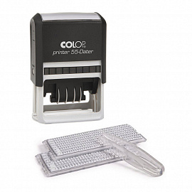 Датер автоматический Colop Printer 55-Dater-Set, 6 строк, самонаборный, пластиковый