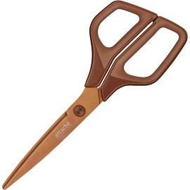 Ножницы 210 мм Attache Selection 3D с пластиковыми анатомическими ручками коричневого цвета