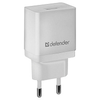Зарядное устройство сетевое Defender EPA-10, 1*USB, 2.1А output, пакет, белый