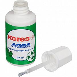Корректирующая жидкость (штрих) Kores Aqua водная 20 мл