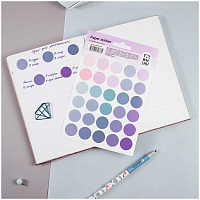 Наклейки бумажные MESHU "Trecker dots blue", 12*21см, 30 наклеек, европодвес