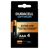 Батарейки Duracell Optimum мизинчиковые AAA (4 штуки в упаковке)
