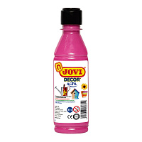 Краска акриловая JOVI, 250мл, пластиковая бутылка, розовый