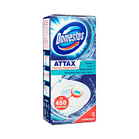 Стикер для очищения унитаза Domestos Attax Морская свежесть (3 штуки в упаковке)