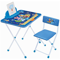 Набор складной мебели (стол + стул) Nika kids Щ3 "Щенячий патруль", ламинир. столешница, сиденье мягкое/ткань, голубой