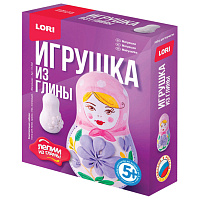 Набор для изготовления игрушки из глины Lori "Лепим из глины. Матрешка", от 5-ти лет, картон