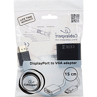 Переходник Cablexpert DisplayPort - VGA 0.15 метра (20M/15F)